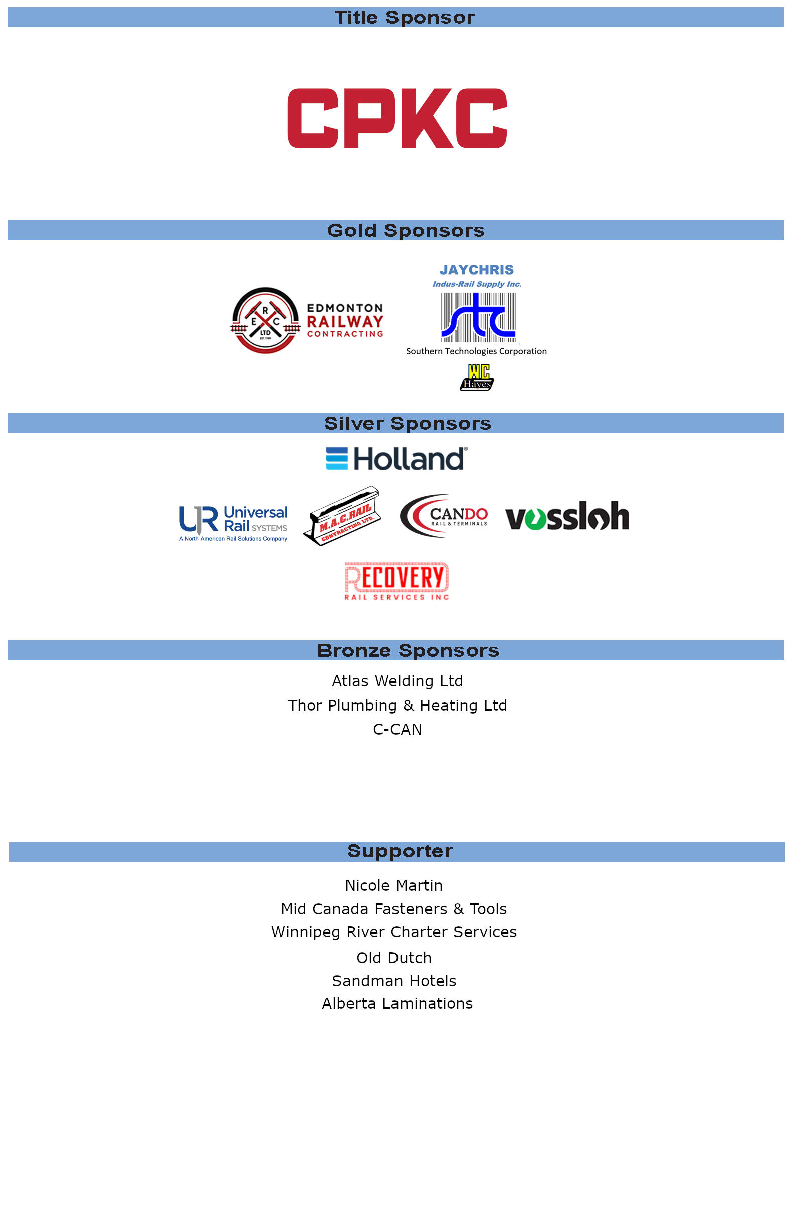 2026 CPKC Hockey Tournament Sponsors